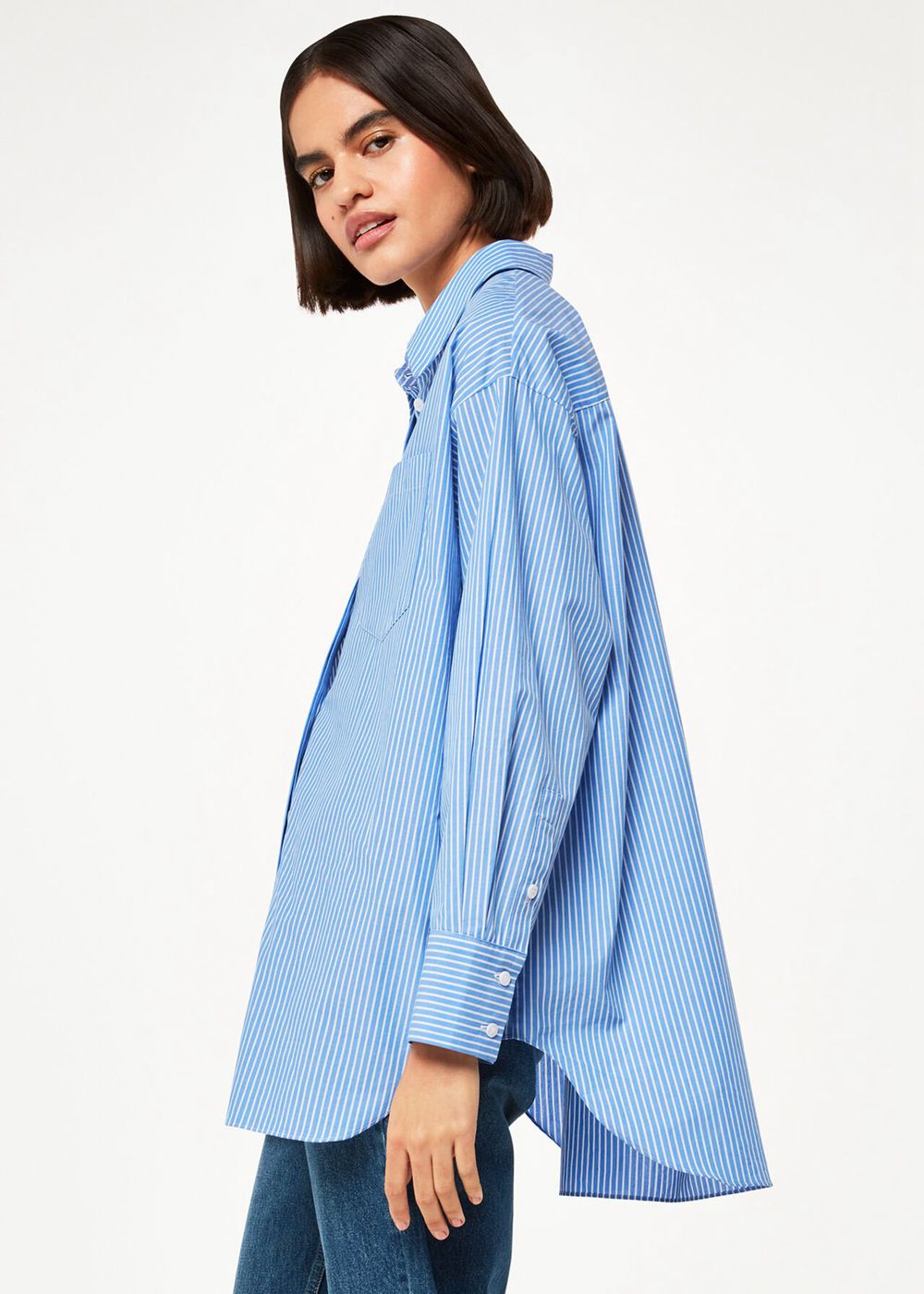 Whistles Stripe Oversized Shirts Blue / Multicolor | US-95430BEQO