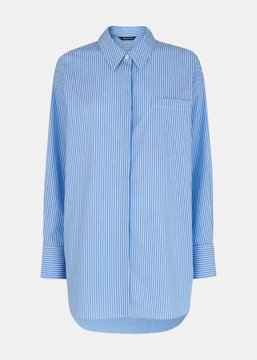 Whistles Stripe Oversized Shirts Blue / Multicolor | US-95430BEQO