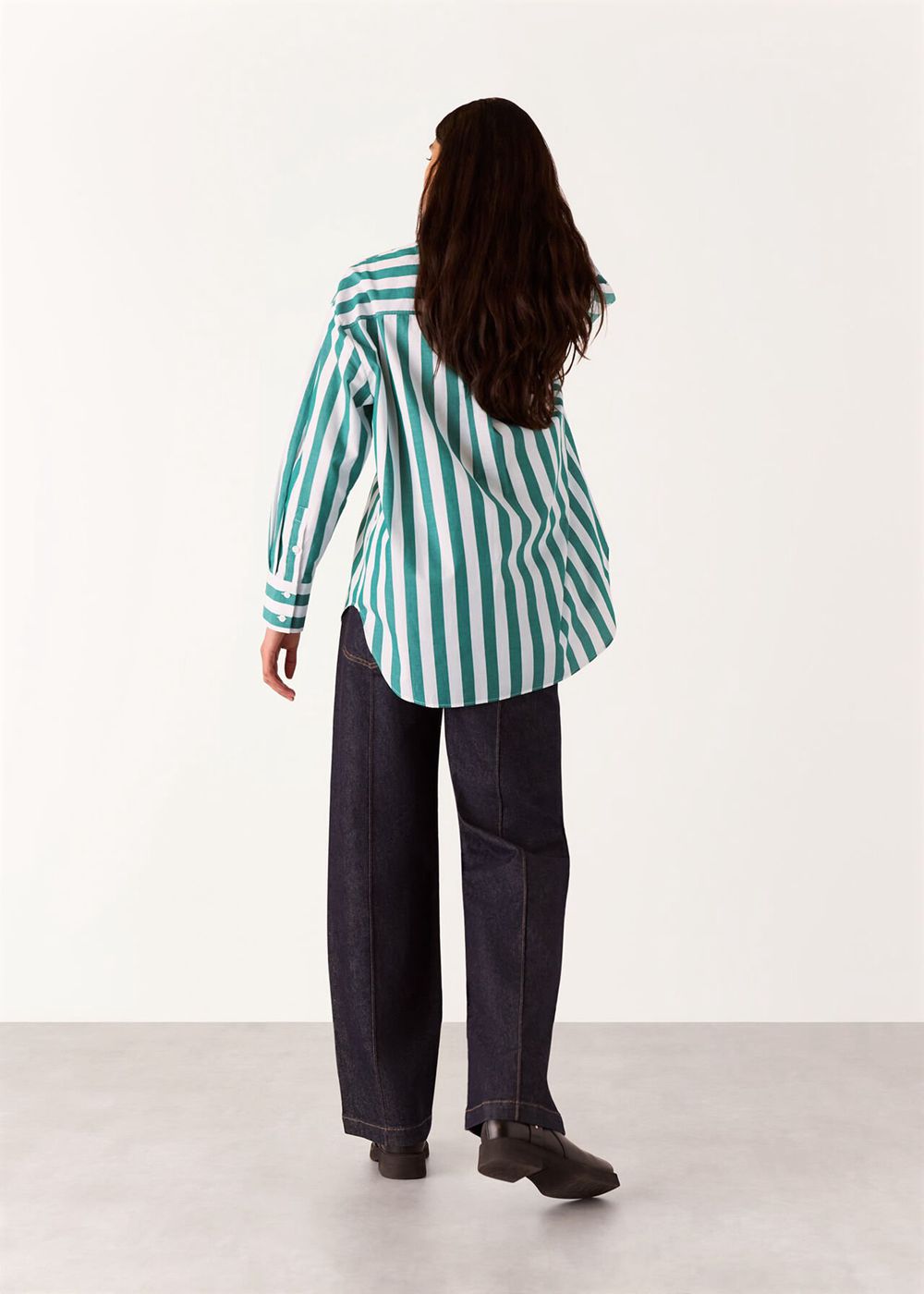 Whistles Stripe Oversized Shirts Green / Multicolor | US-72914OJZL