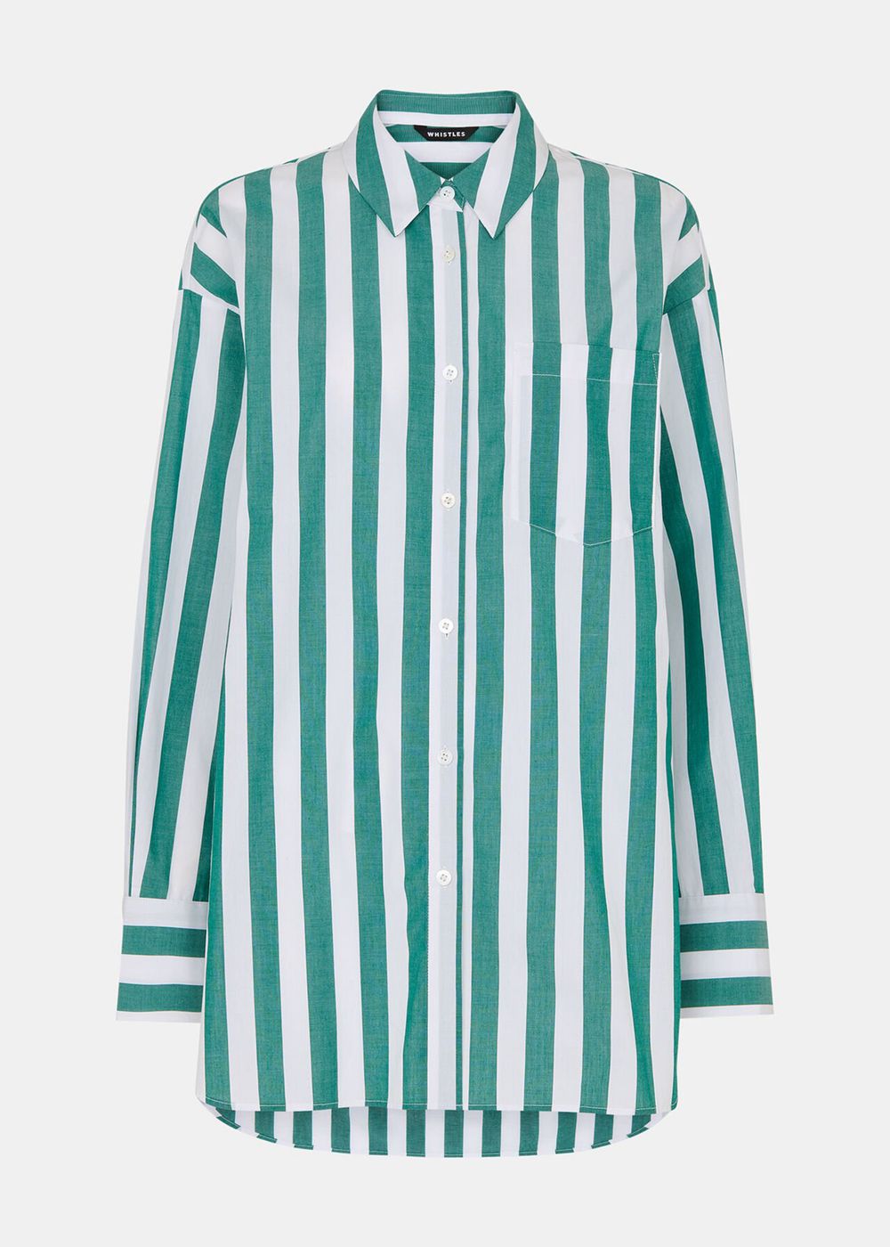 Whistles Stripe Oversized Shirts Green / Multicolor | US-72914OJZL