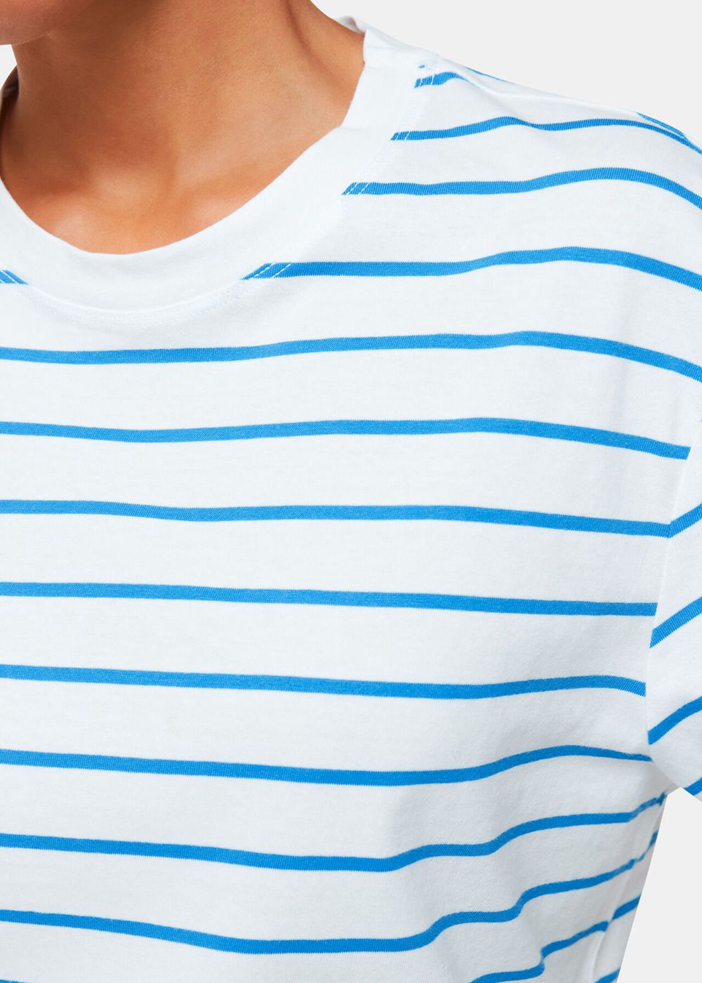 Whistles Stripe Short Sleeve T-Shirt Blue / Multicolor | US-19523DAIH