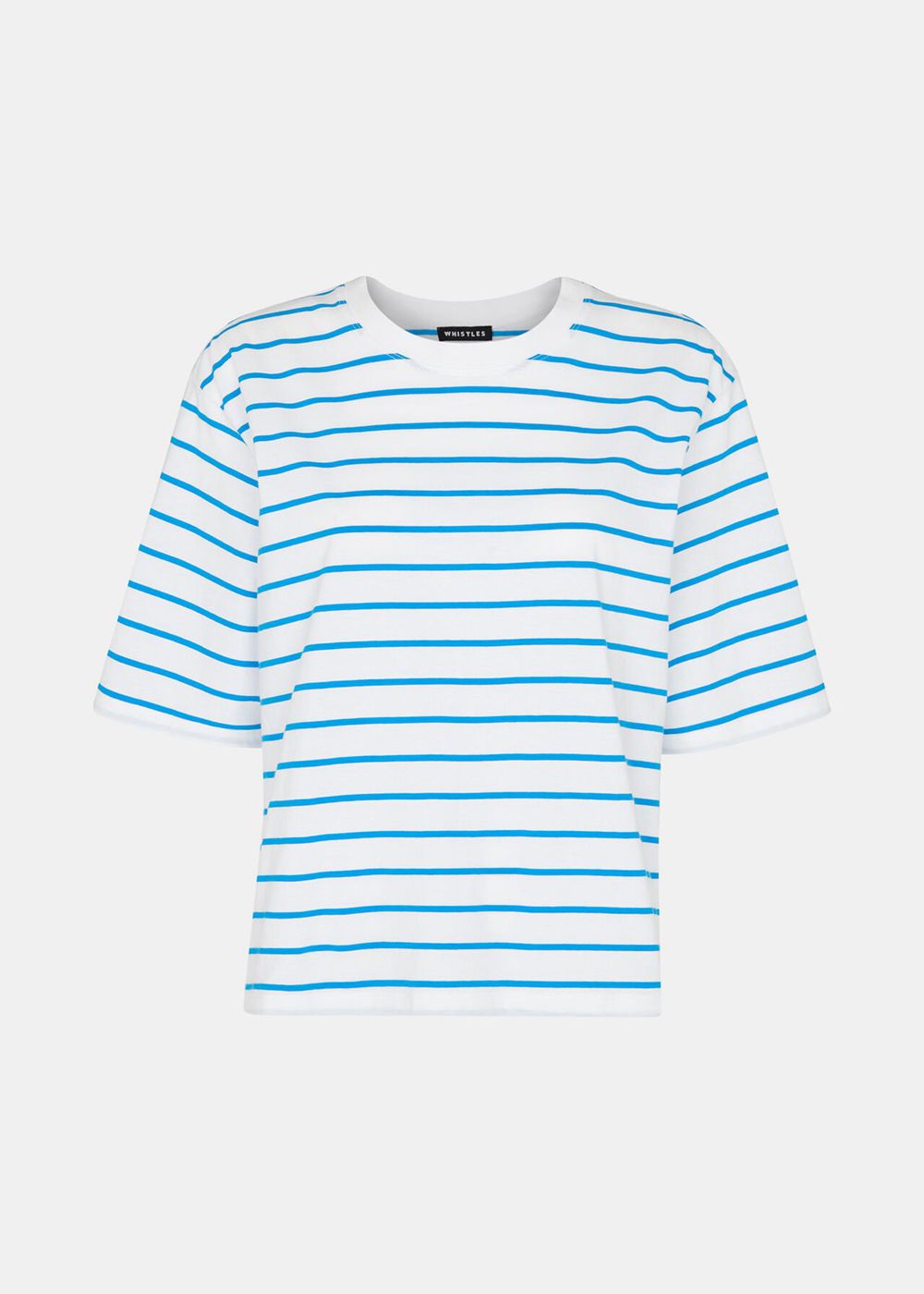 Whistles Stripe Short Sleeve T-Shirt Blue / Multicolor | US-19523DAIH