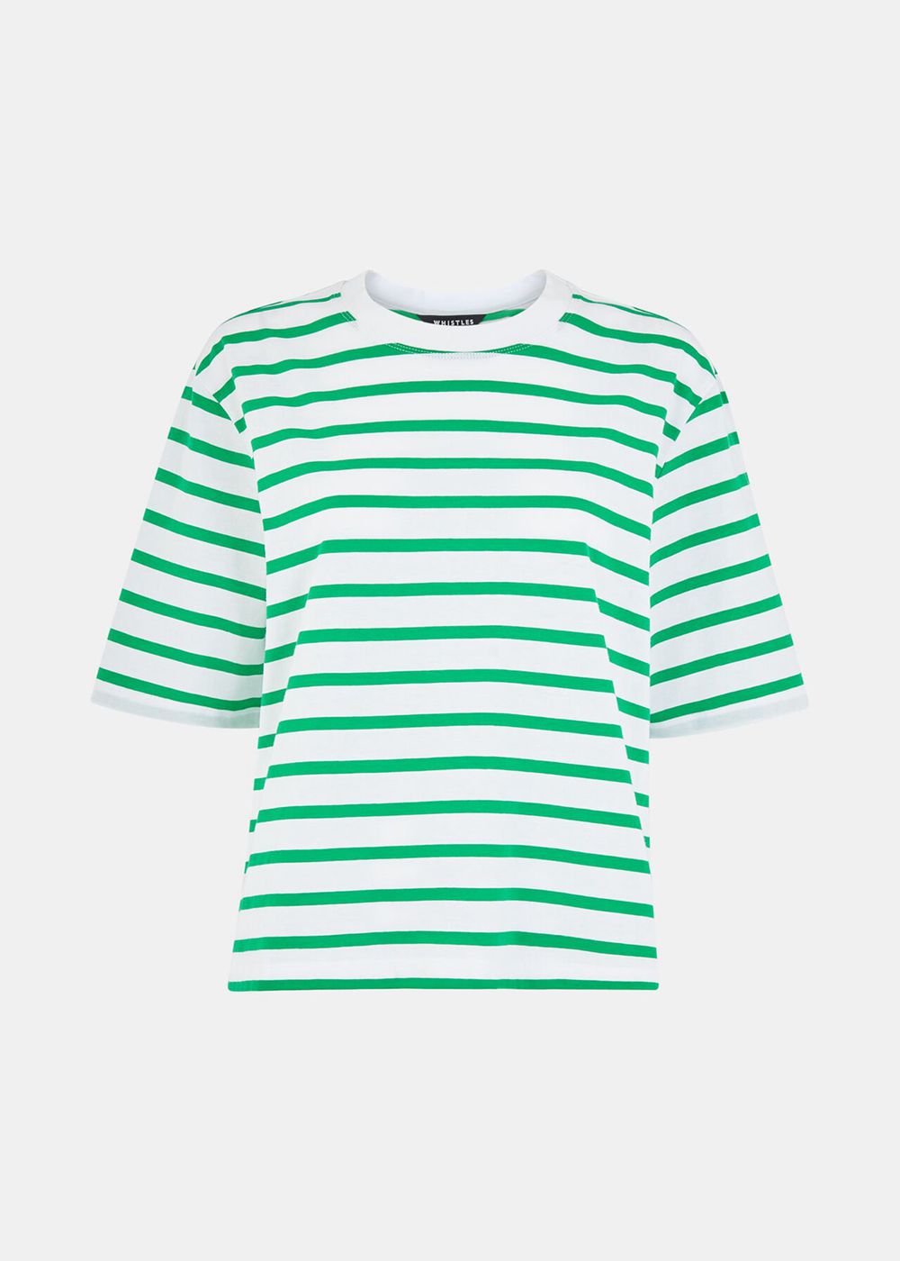 Whistles Stripe Short Sleeve T-Shirt Green / Multicolor | US-54760ZBYH