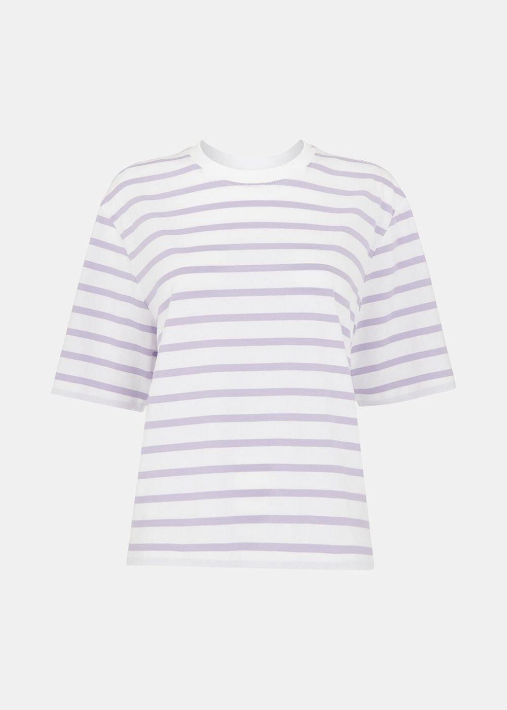 Whistles Stripe Short Sleeve T-Shirt Purple / Multicolor | US-74296CFQT