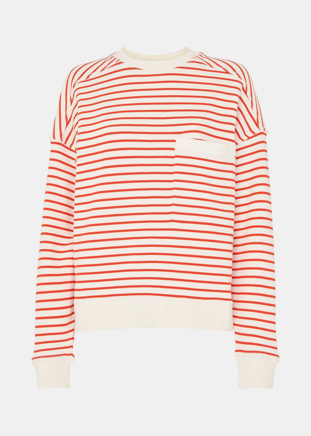 Whistles Stripe Sweatshirt Red / Multicolor | US-17439VZXK