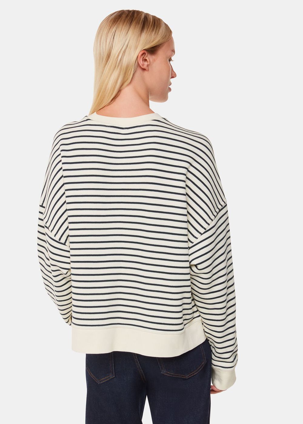 Whistles Stripe Sweatshirt White / Multicolor | US-15406BHGO