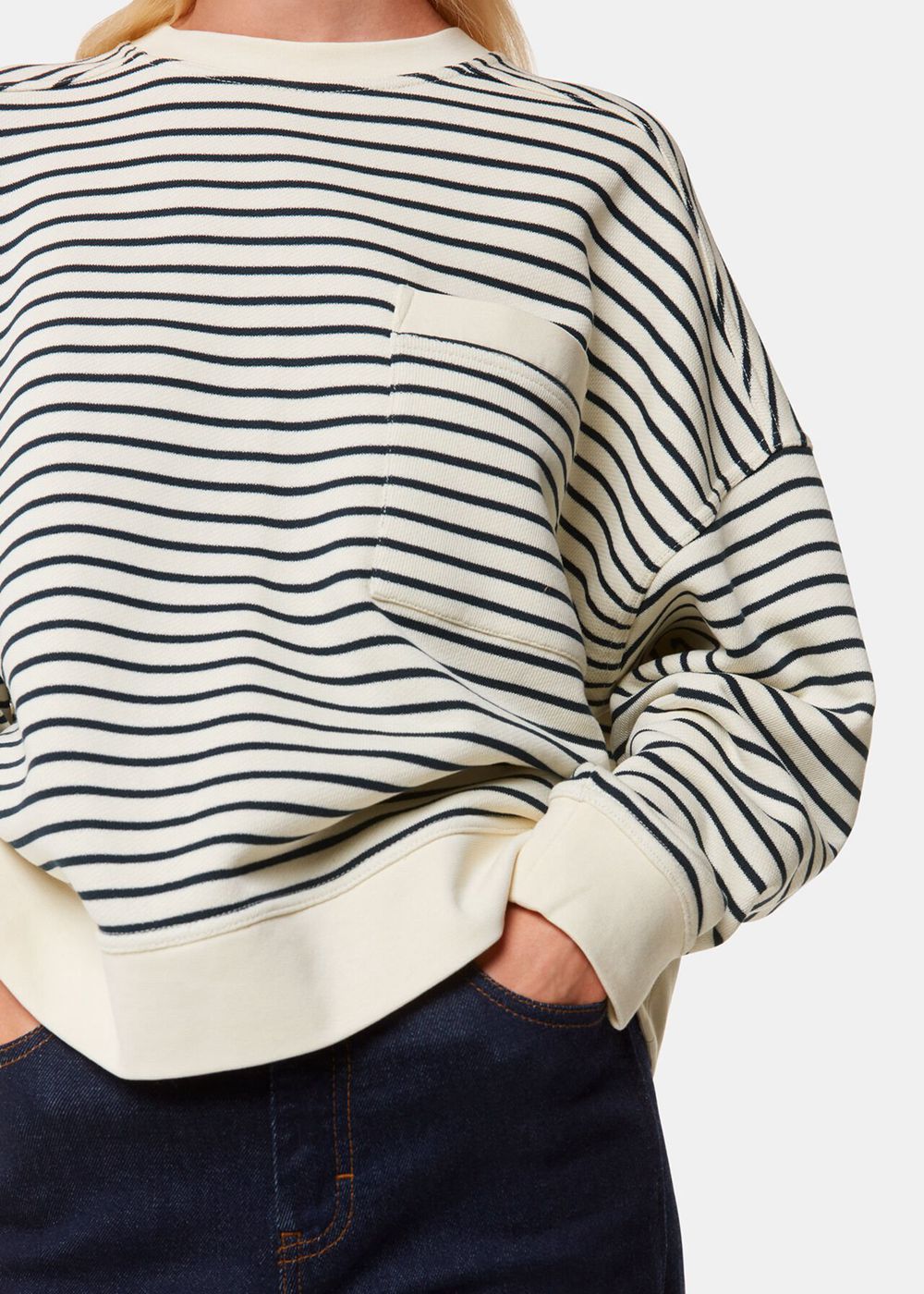 Whistles Stripe Sweatshirt White / Multicolor | US-15406BHGO