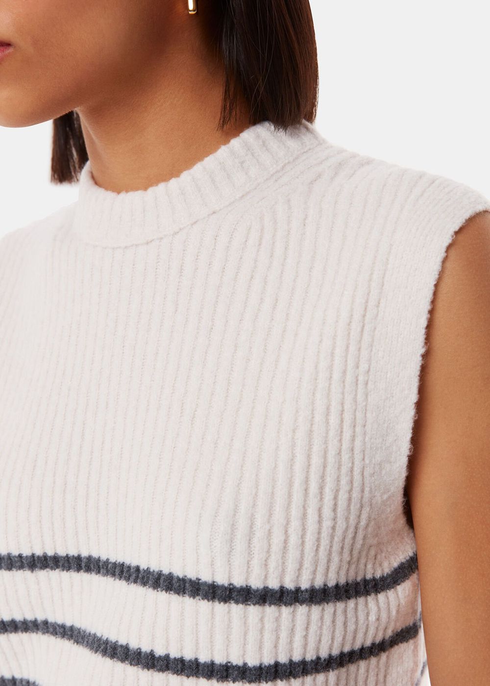 Whistles Stripe Textured Knitwear White / Multicolor | US-25189TDCB