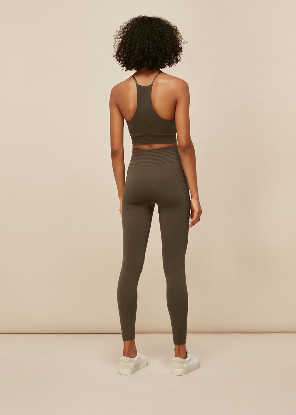 Whistles Studio Stretch Leggings Khaki | US-12976STNG