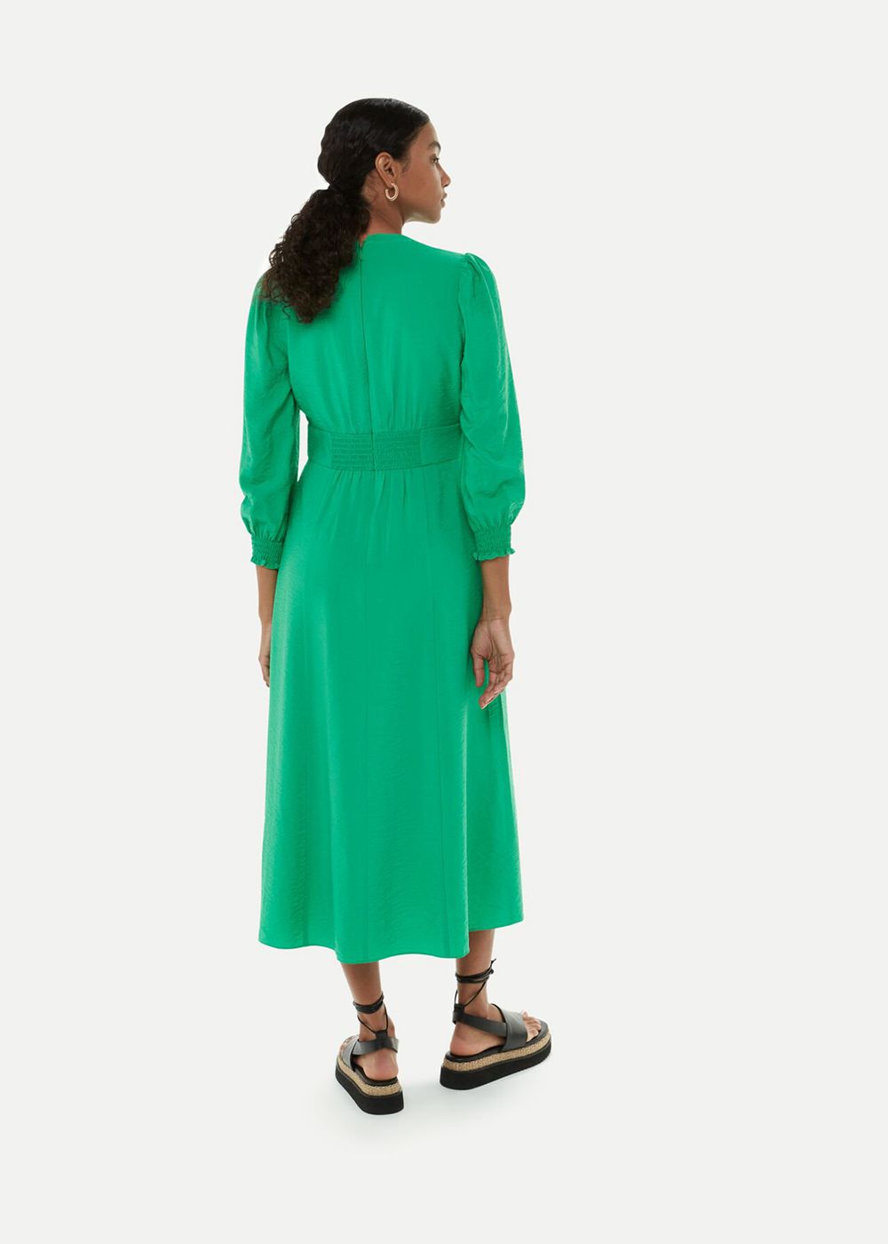 Whistles Sula Midi Dress Green | US-28460DKMO