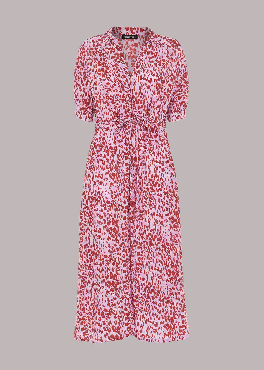 Whistles Summer Cheetah Midi Dress Pink / Multicolor | US-45968PKIH