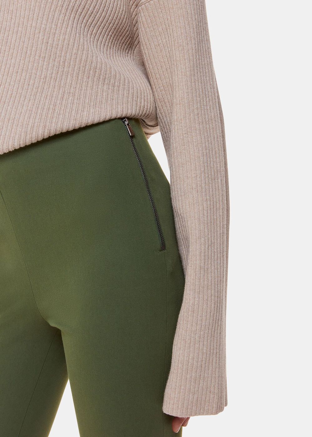 Whistles Super Stretch Pants Khaki | US-89146LXBK