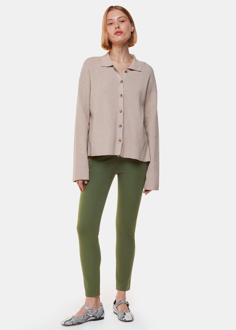 Whistles Super Stretch Pants Khaki | US-89146LXBK