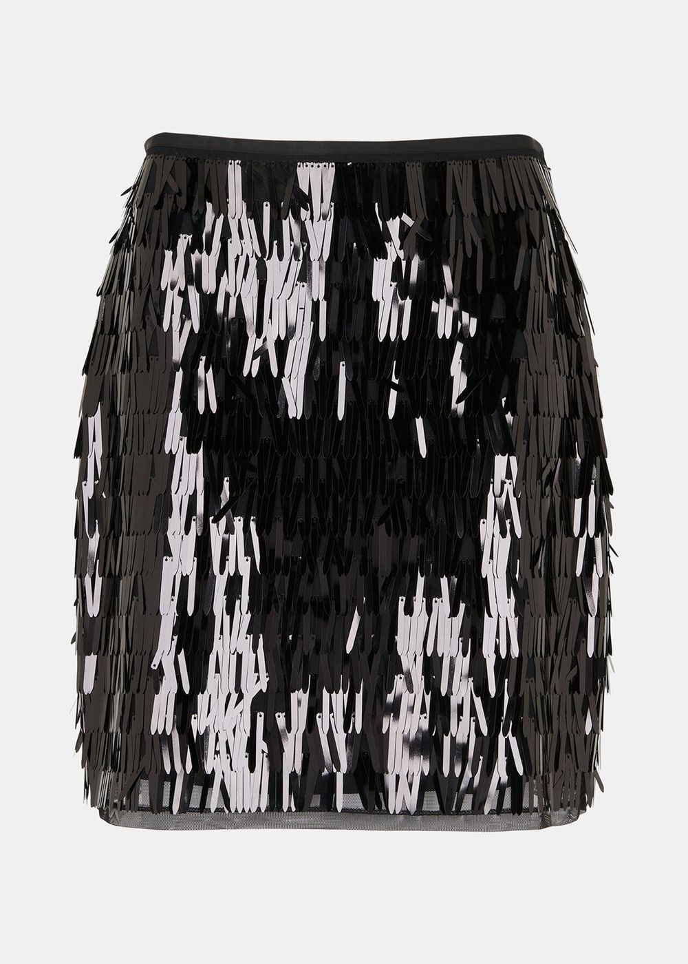 Whistles Sword Sequin Mini Skirts Black | US-64178AZJI