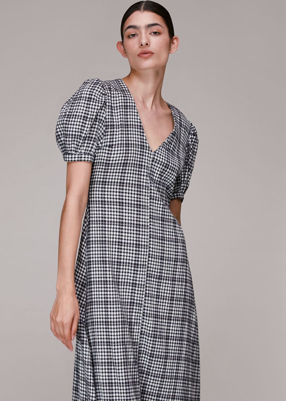 Whistles Tabitha Checked Midi Dress Multicolor | US-32957UEMR