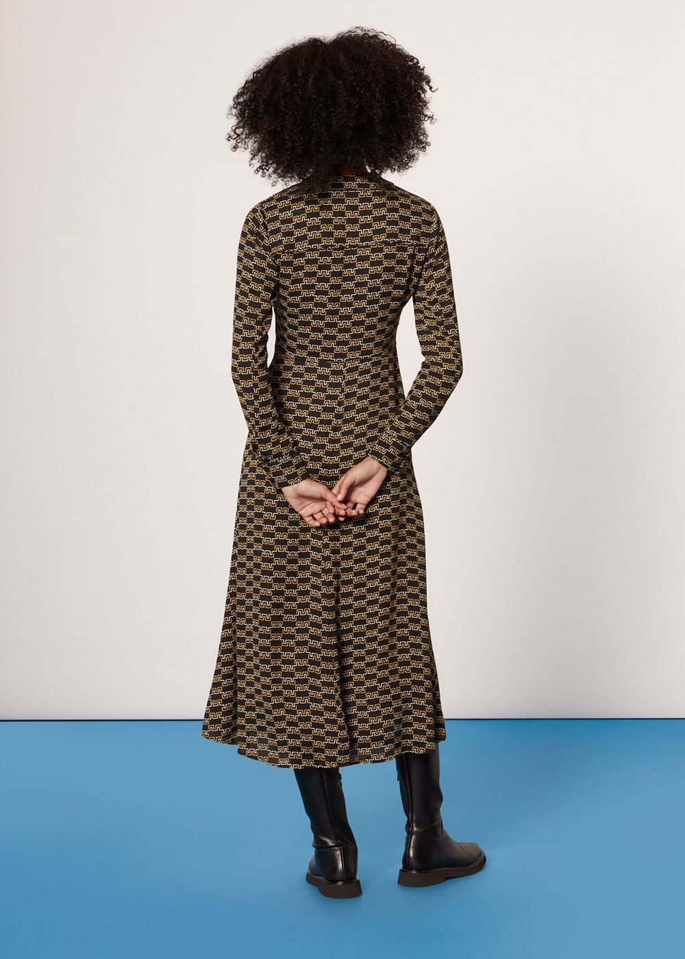 Whistles Tangle Check Shirt Dress Black / Multicolor | US-98206JEAQ