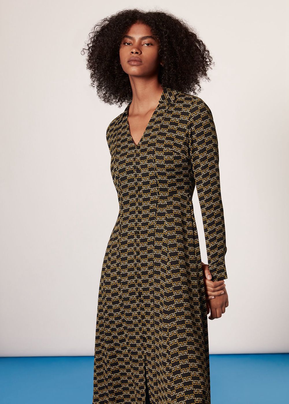 Whistles Tangle Check Shirt Dress Black / Multicolor | US-98206JEAQ