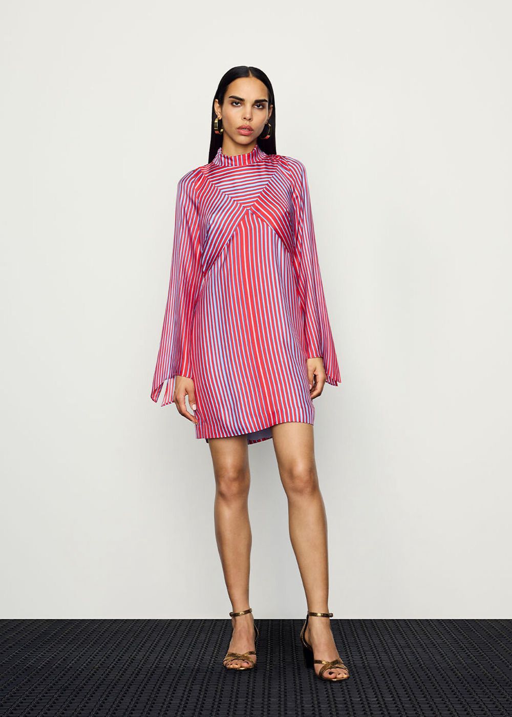 Whistles Tangle Stripe Silk Mix Dress Multicolor | US-29578IVAE