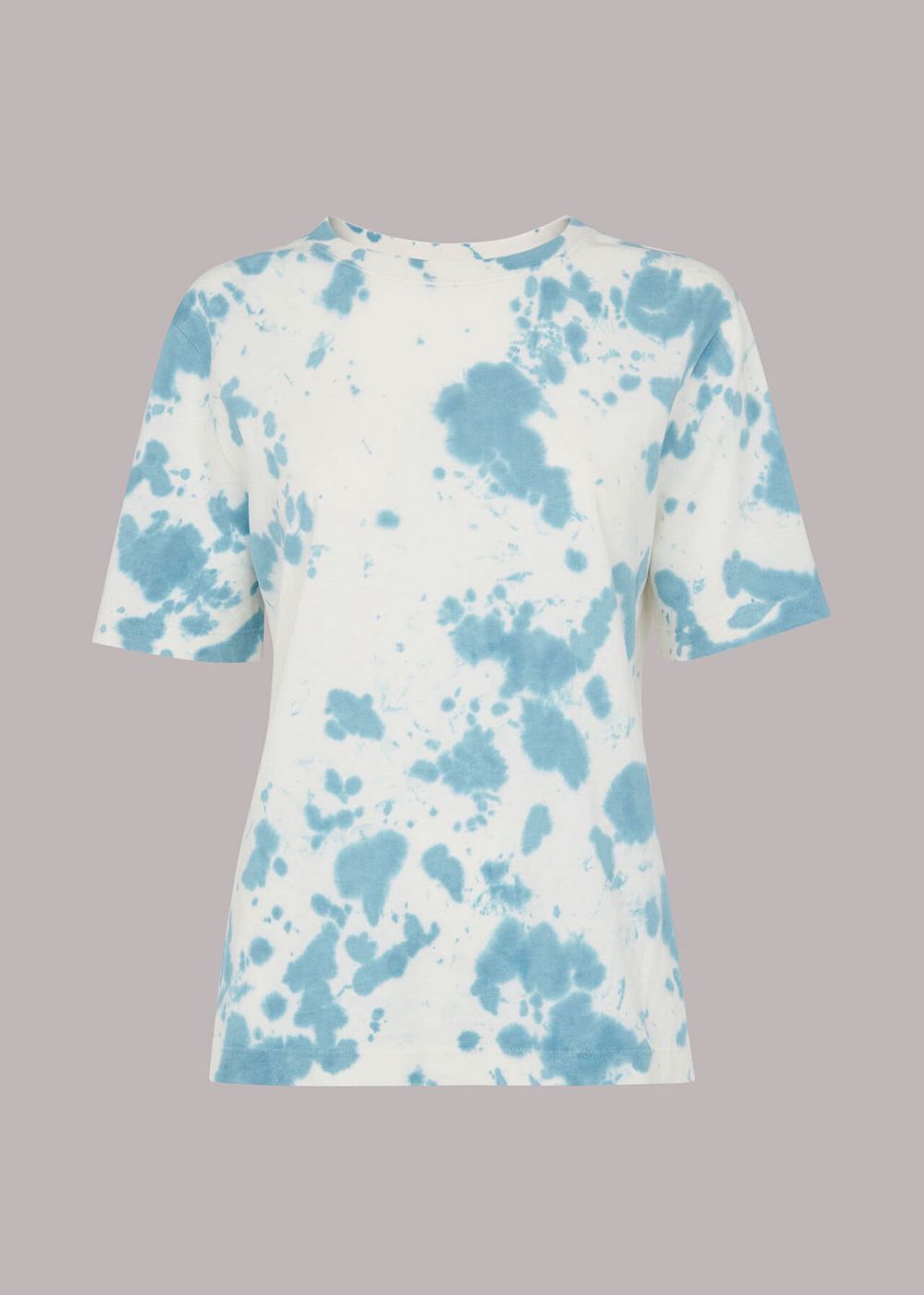 Whistles Tatum Tie Dye T-Shirt Blue | US-96418ZNYH