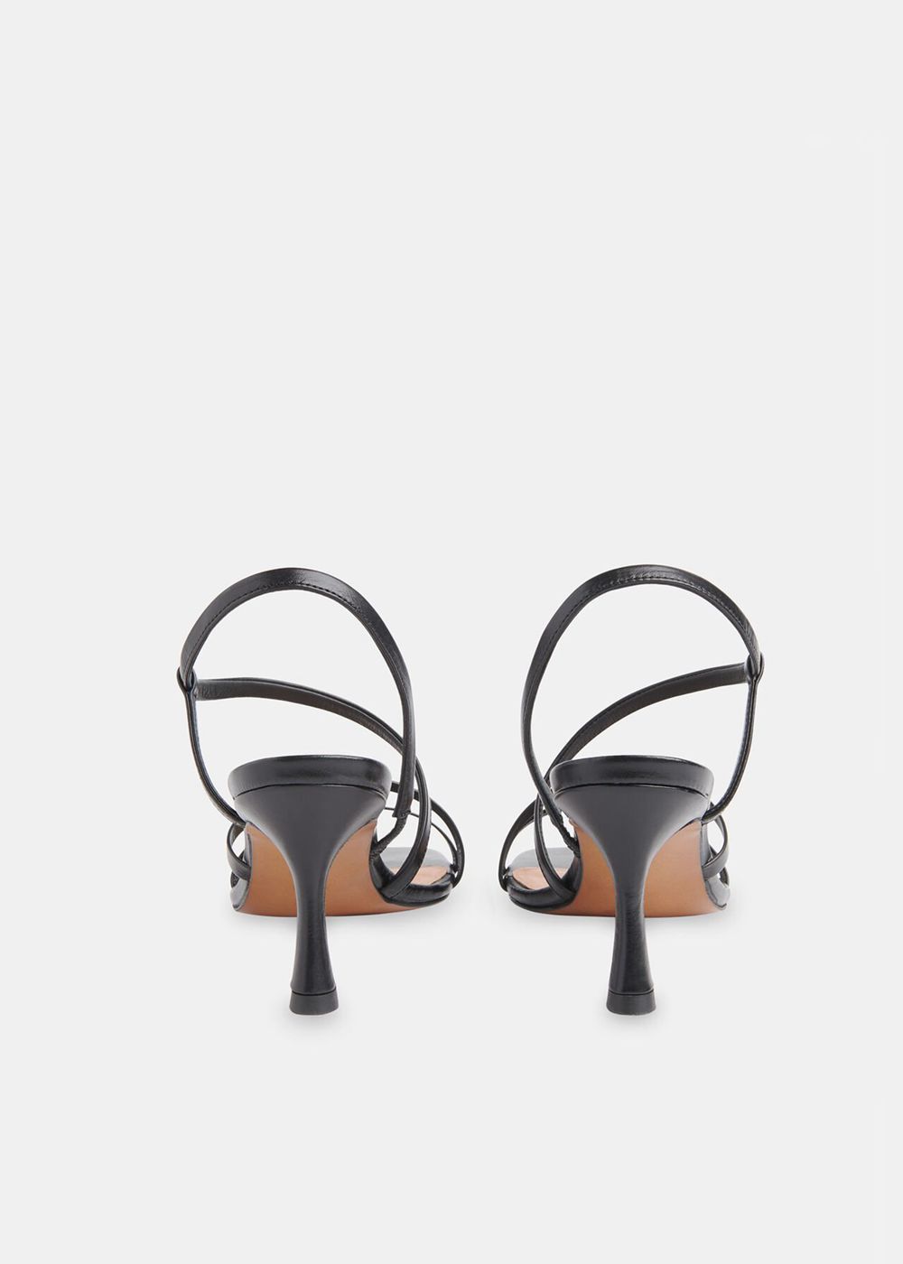 Whistles Tenley Strappy Heels Sandals Black | US-48025AYWL