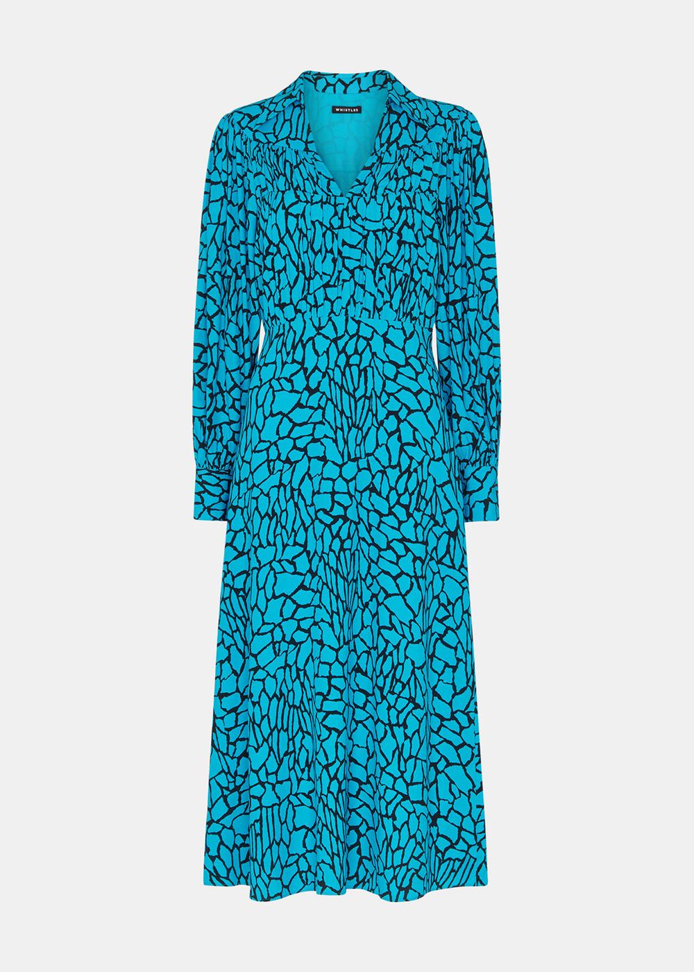 Whistles Terrazzo Print Midi Dress Blue / Multicolor | US-36427JFQW