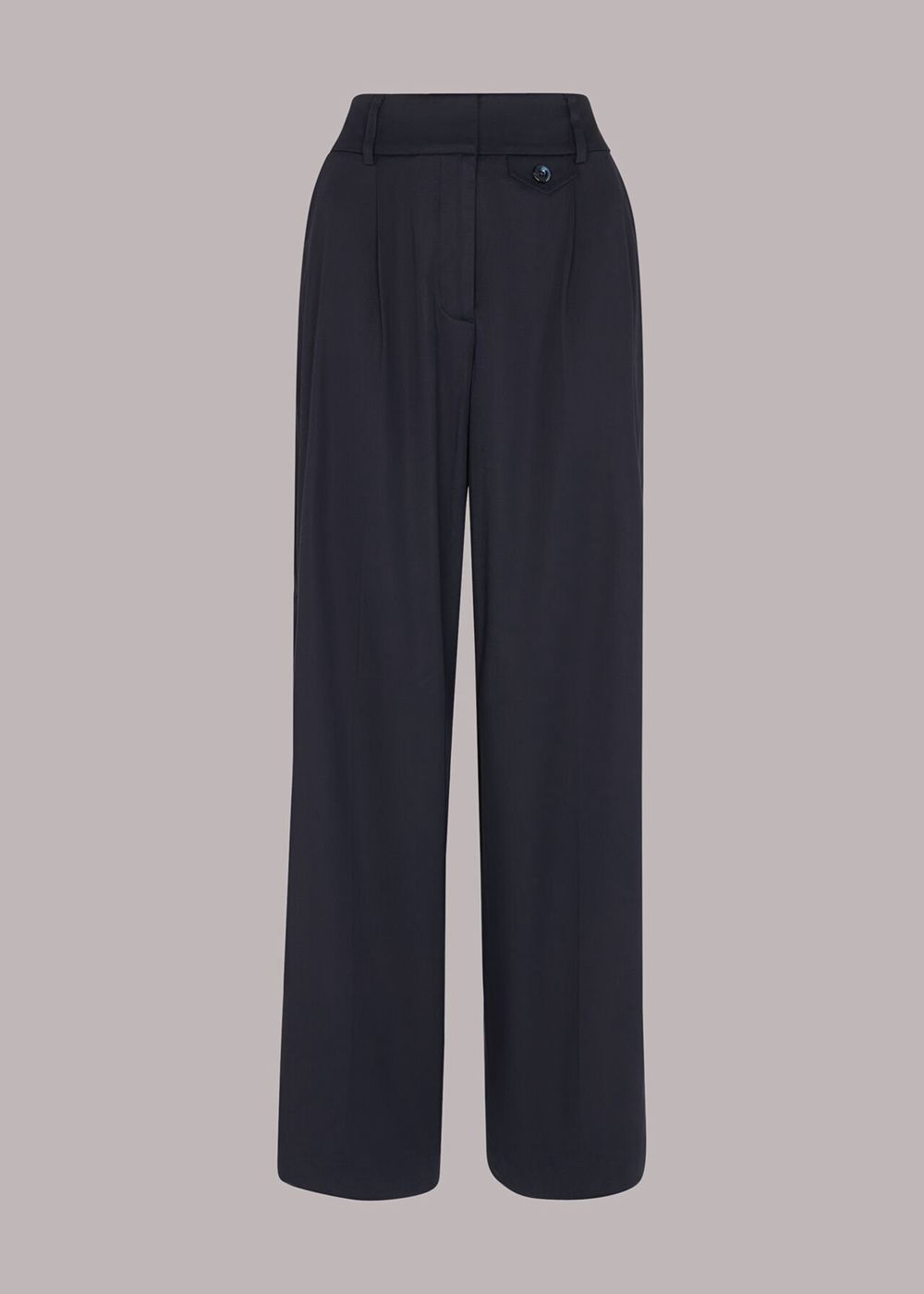 Whistles Tess Full Length Pants Navy | US-86517KMZG