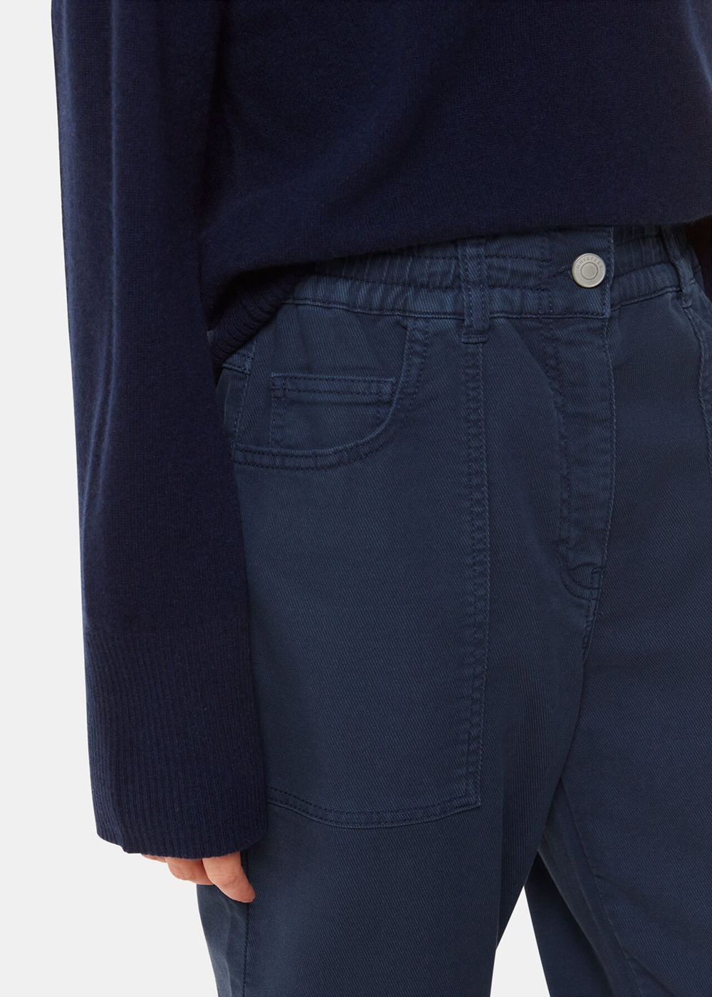 Whistles Tessa Casual Pants Navy | US-03146WXBA