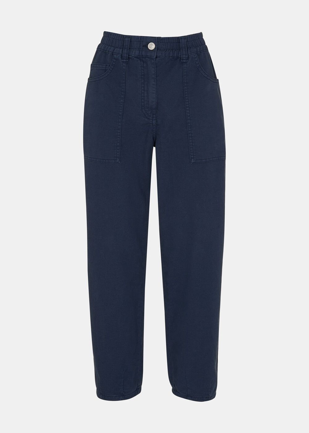 Whistles Tessa Casual Pants Navy | US-03146WXBA