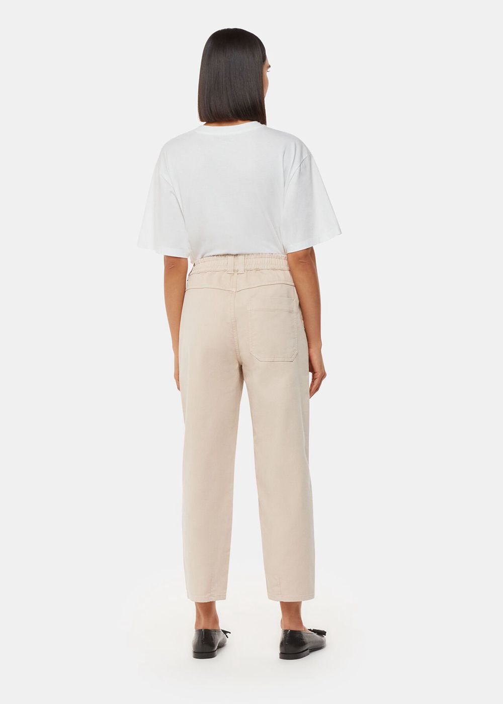 Whistles Tessa Casual Pants Neutral | US-18764EXPD