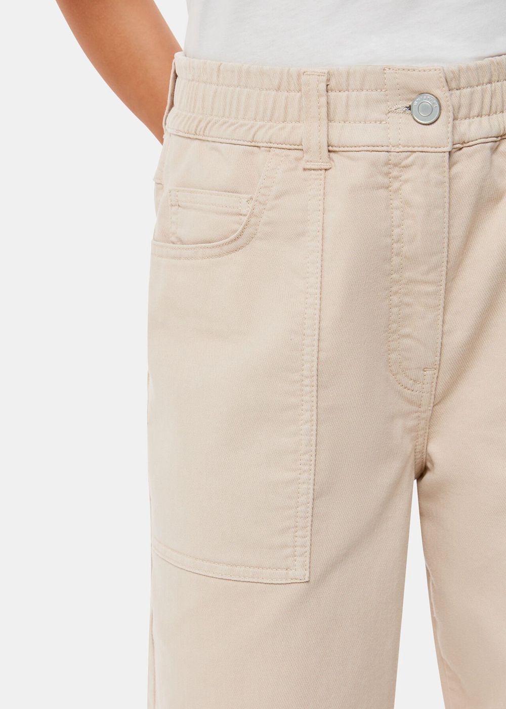 Whistles Tessa Casual Pants Neutral | US-18764EXPD