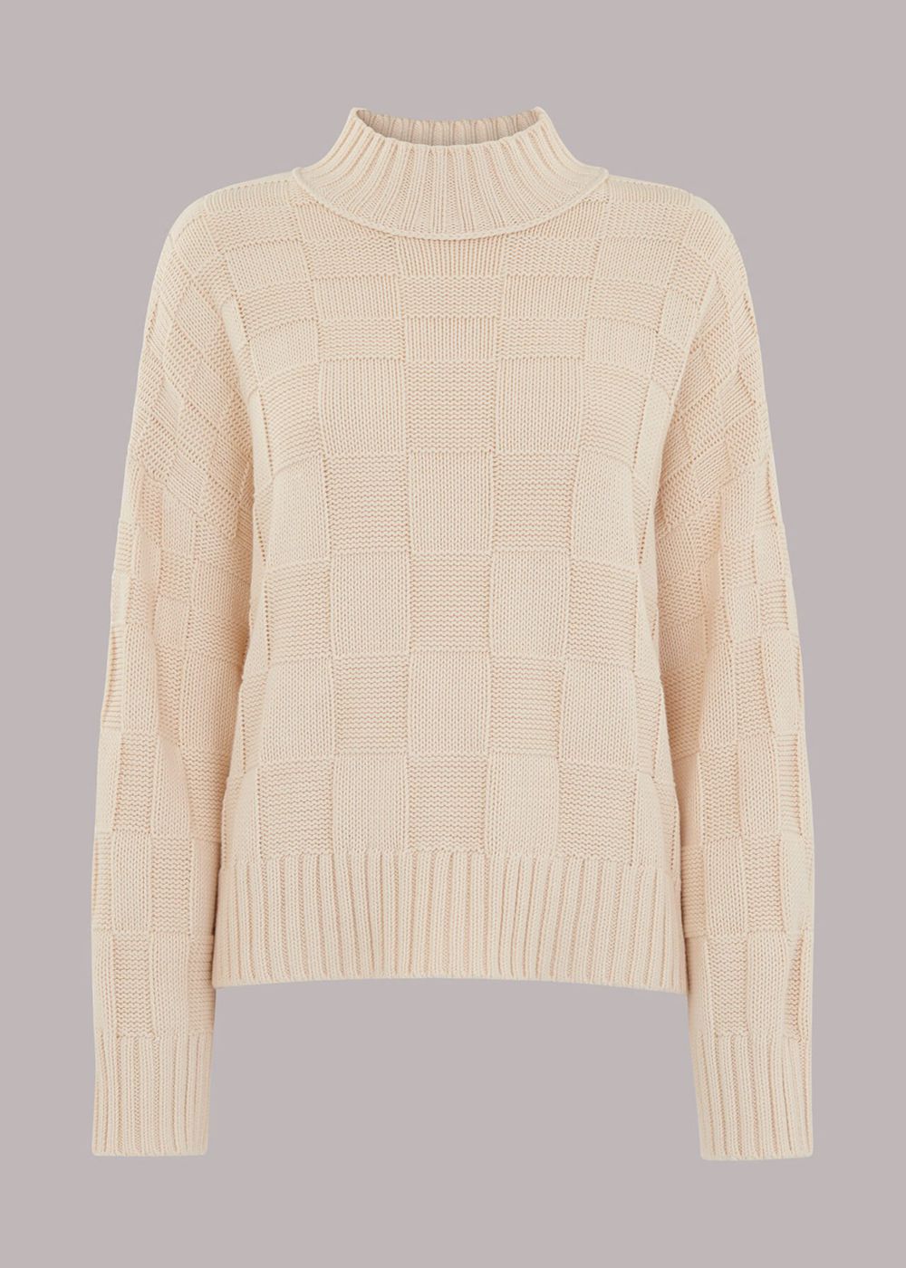 Whistles Texture Check Sweater White / Multicolor | US-65427XCWP