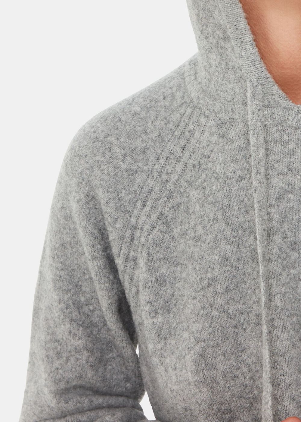 Whistles Textured Hooded Sweater Grey | US-82634BMGW