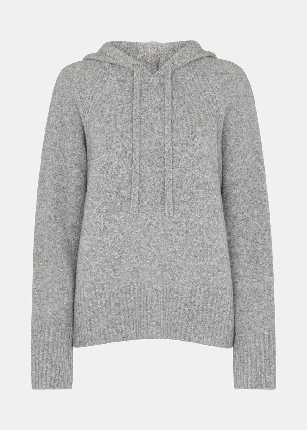 Whistles Textured Hooded Sweater Grey | US-82634BMGW