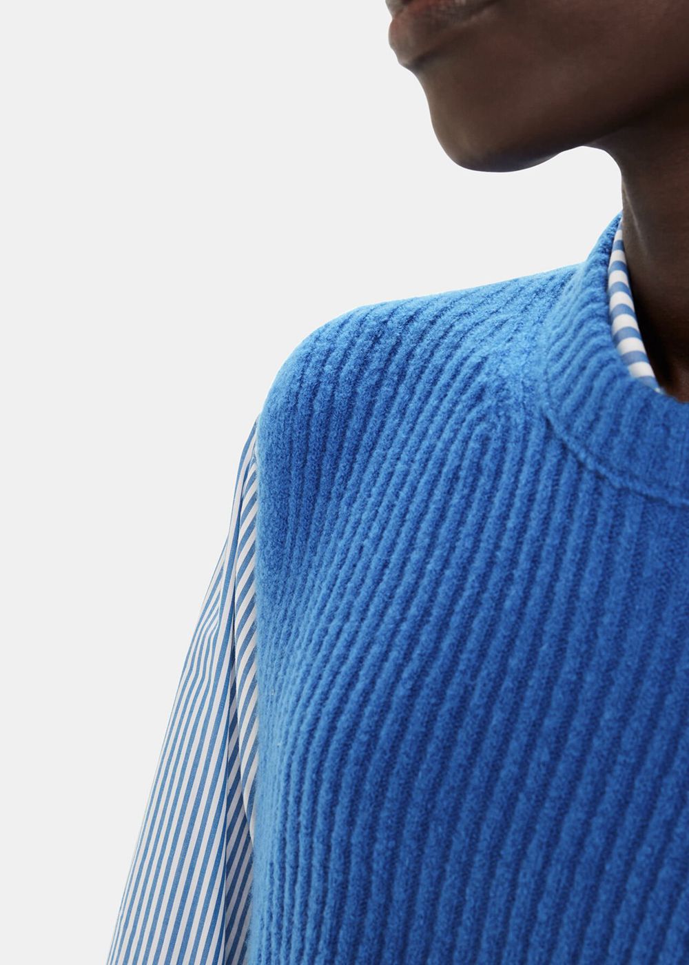 Whistles Textured Rib Knitwear Blue | US-03492IKEL