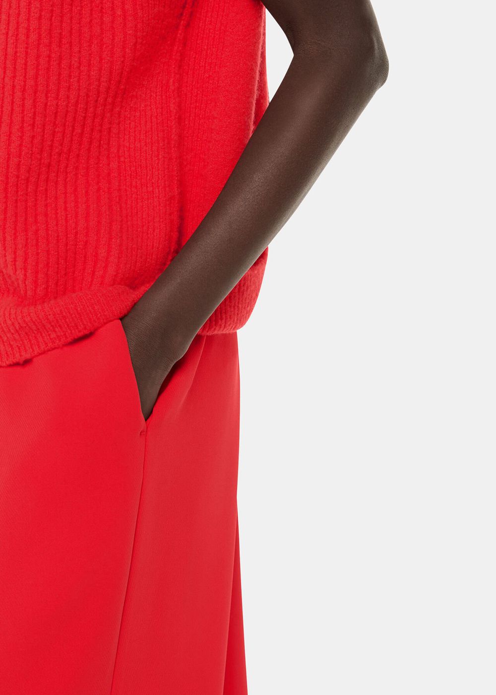 Whistles Textured Rib Knitwear Red | US-65948SOXG