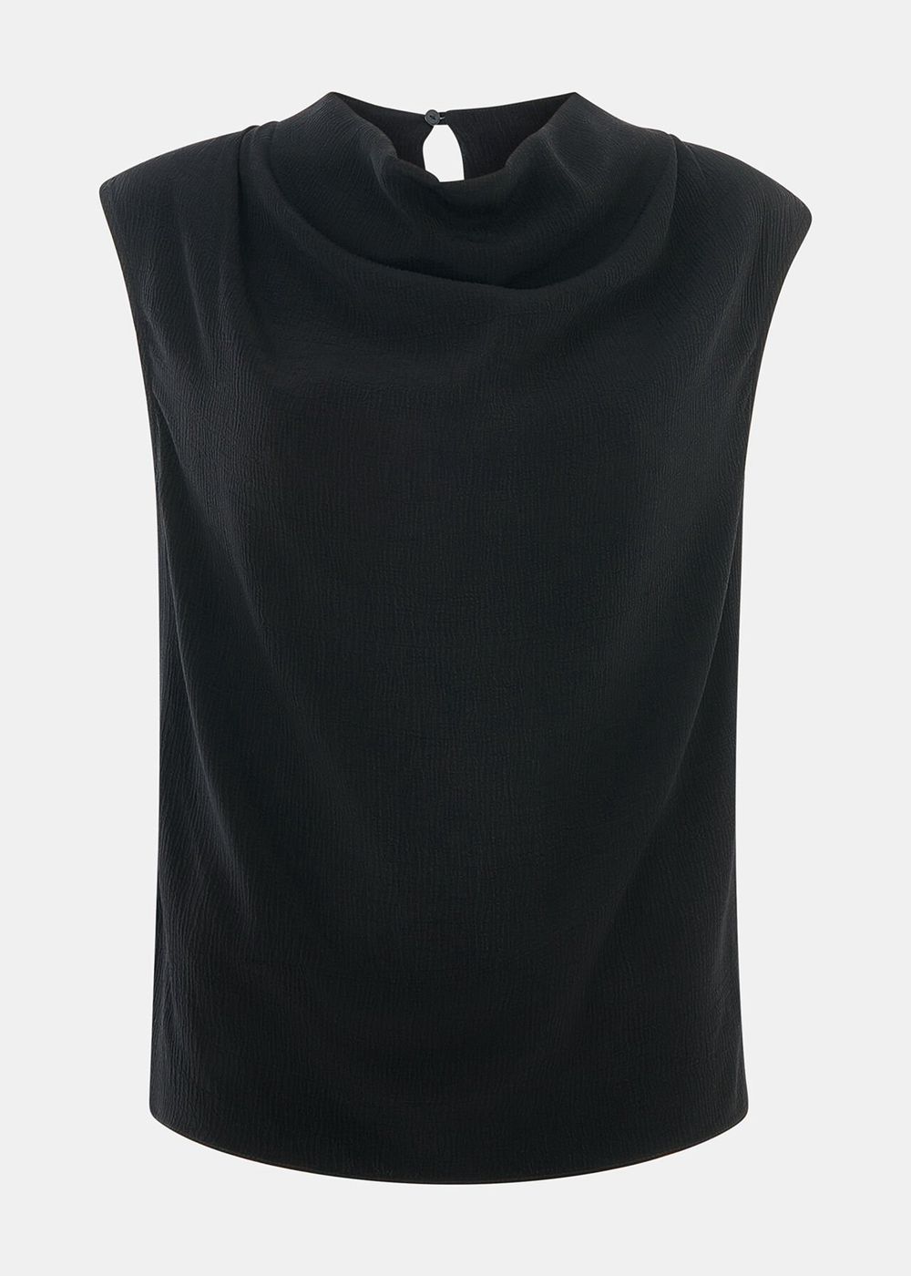 Whistles Textured Sleeveless Tank Top Black | US-41769APSZ