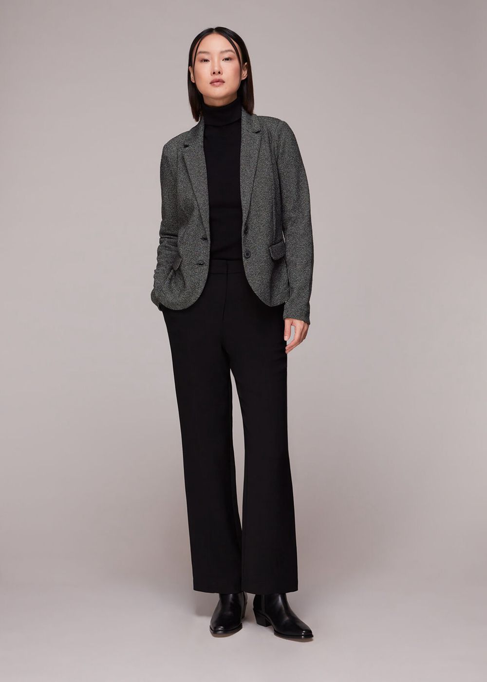 Whistles Textured Slim Jersey Jacket Black / Multicolor | US-57208LQTV