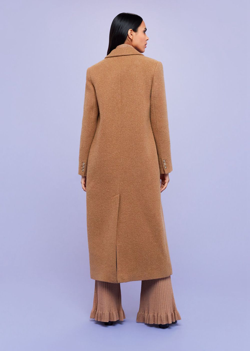 Whistles Textured Wool Blend Coat Brown | US-24680REBM