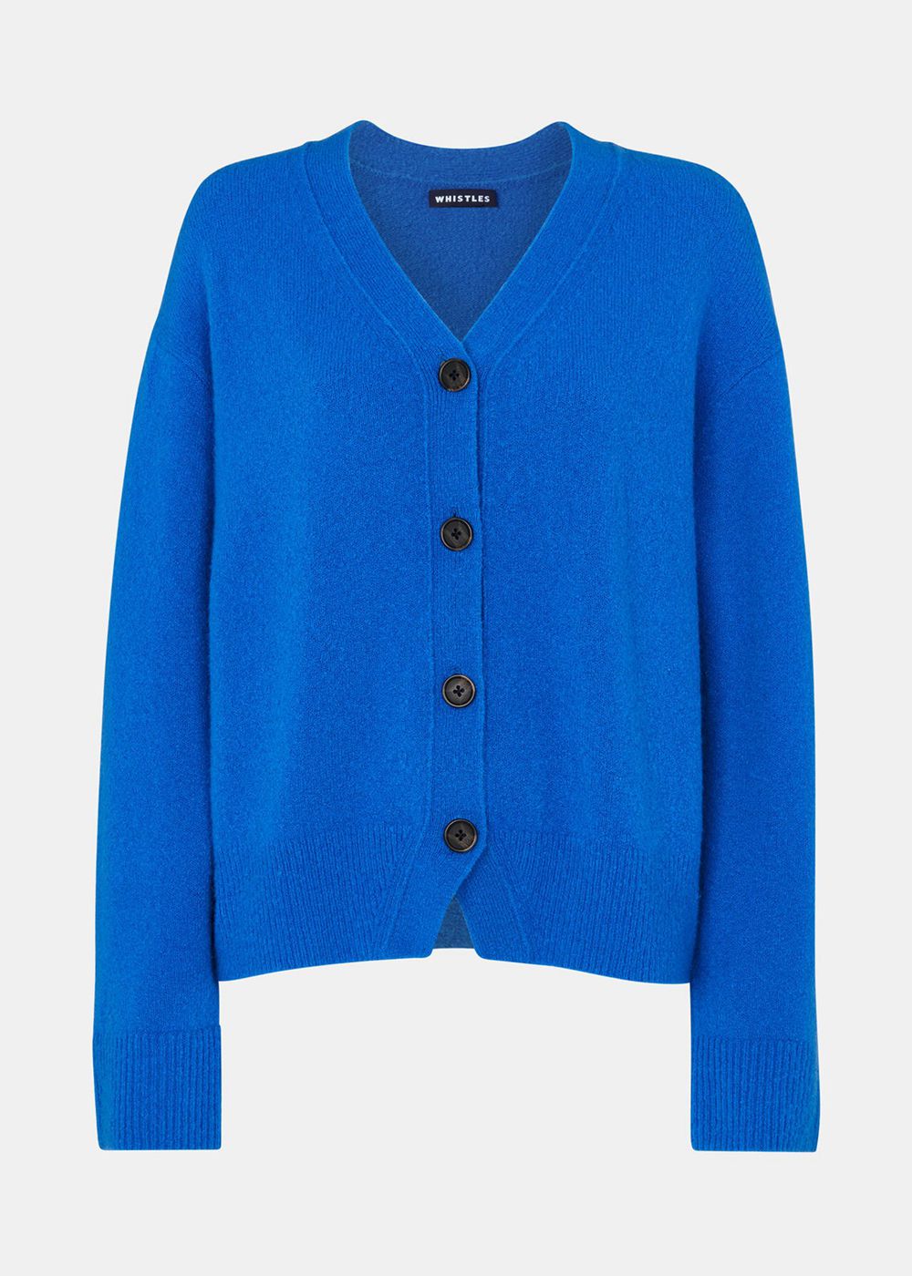 Whistles Textured Wool Mix Cardigan Blue | US-10692VNID