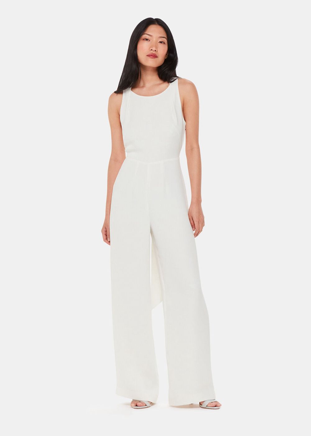 Whistles Tie Back Bridal Jumpsuit White | US-41263ELTK