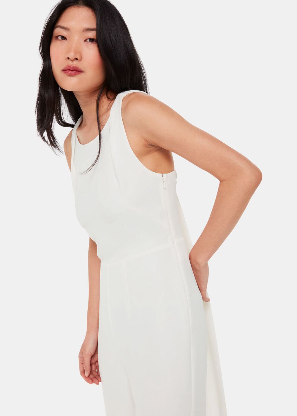 Whistles Tie Back Bridal Jumpsuit White | US-41263ELTK