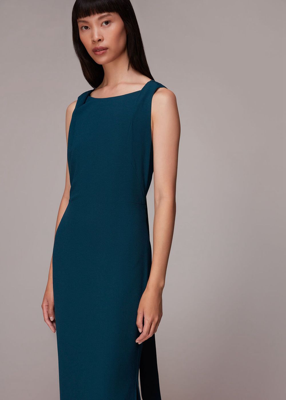 Whistles Tie Back Dress Turquoise | US-24915TGWS