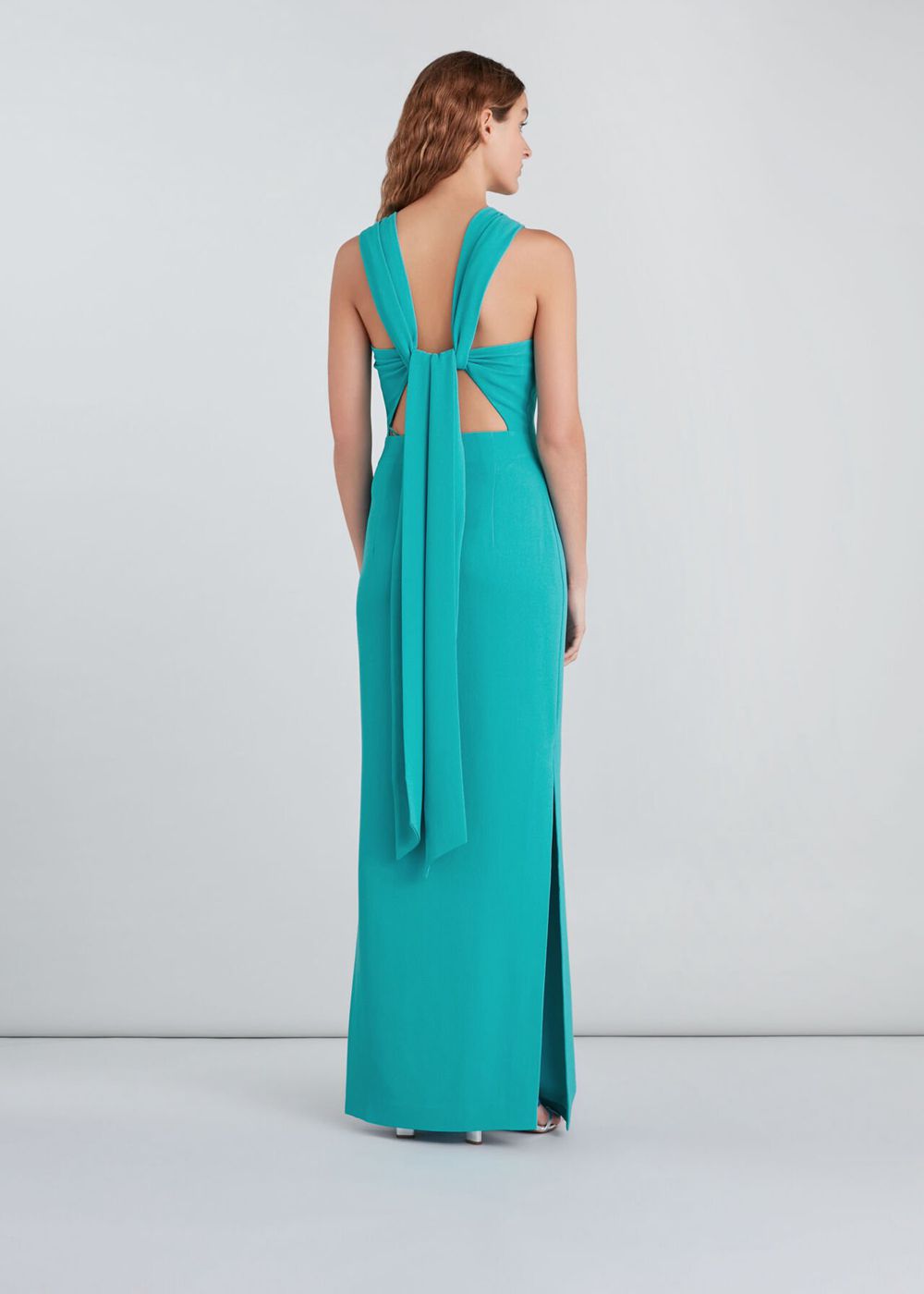 Whistles Tie Back Dress Turquoise | US-98134WANU