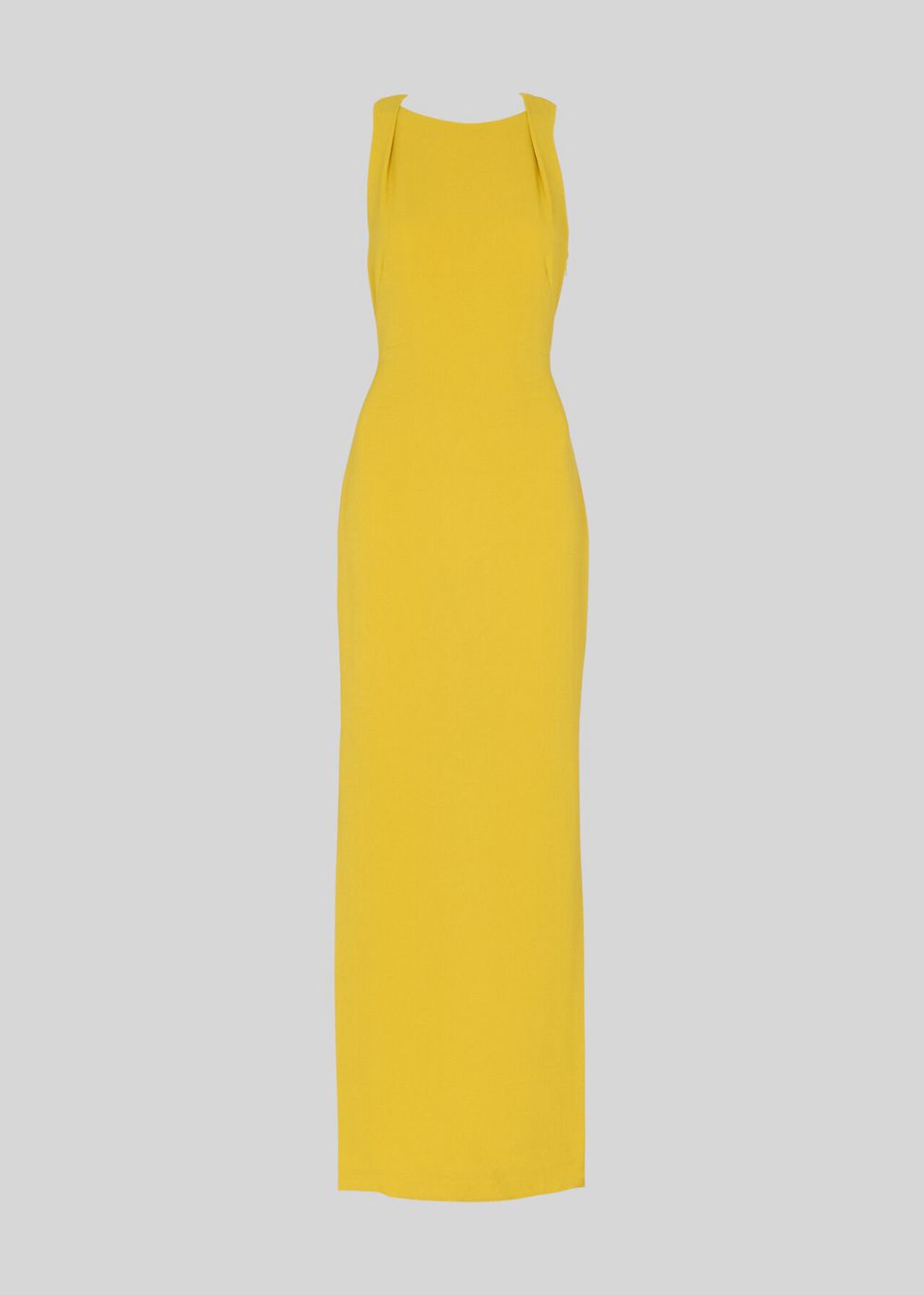 Whistles Tie Back Dress Yellow | US-97358CMDL