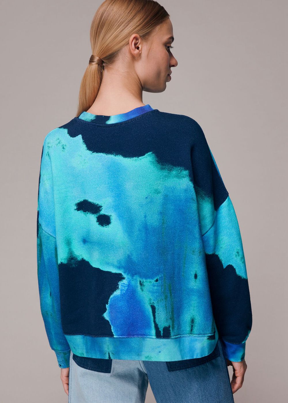 Whistles Tie Dye Cotton Sweatshirt Blue / Multicolor | US-13098LPJW