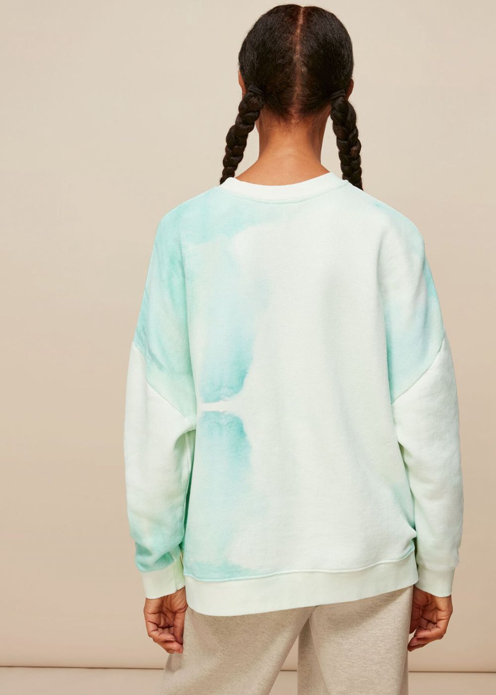 Whistles Tie Dye Cotton Sweatshirt Green / Multicolor | US-26539YEBL