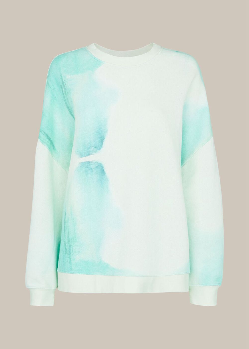 Whistles Tie Dye Cotton Sweatshirt Green / Multicolor | US-26539YEBL