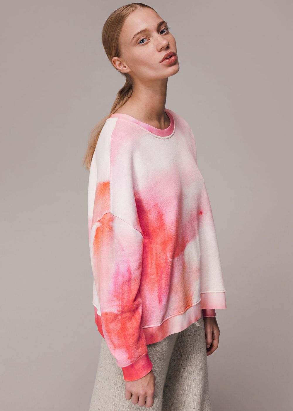 Whistles Tie Dye Cotton Sweatshirt Pink / Multicolor | US-06798AGET