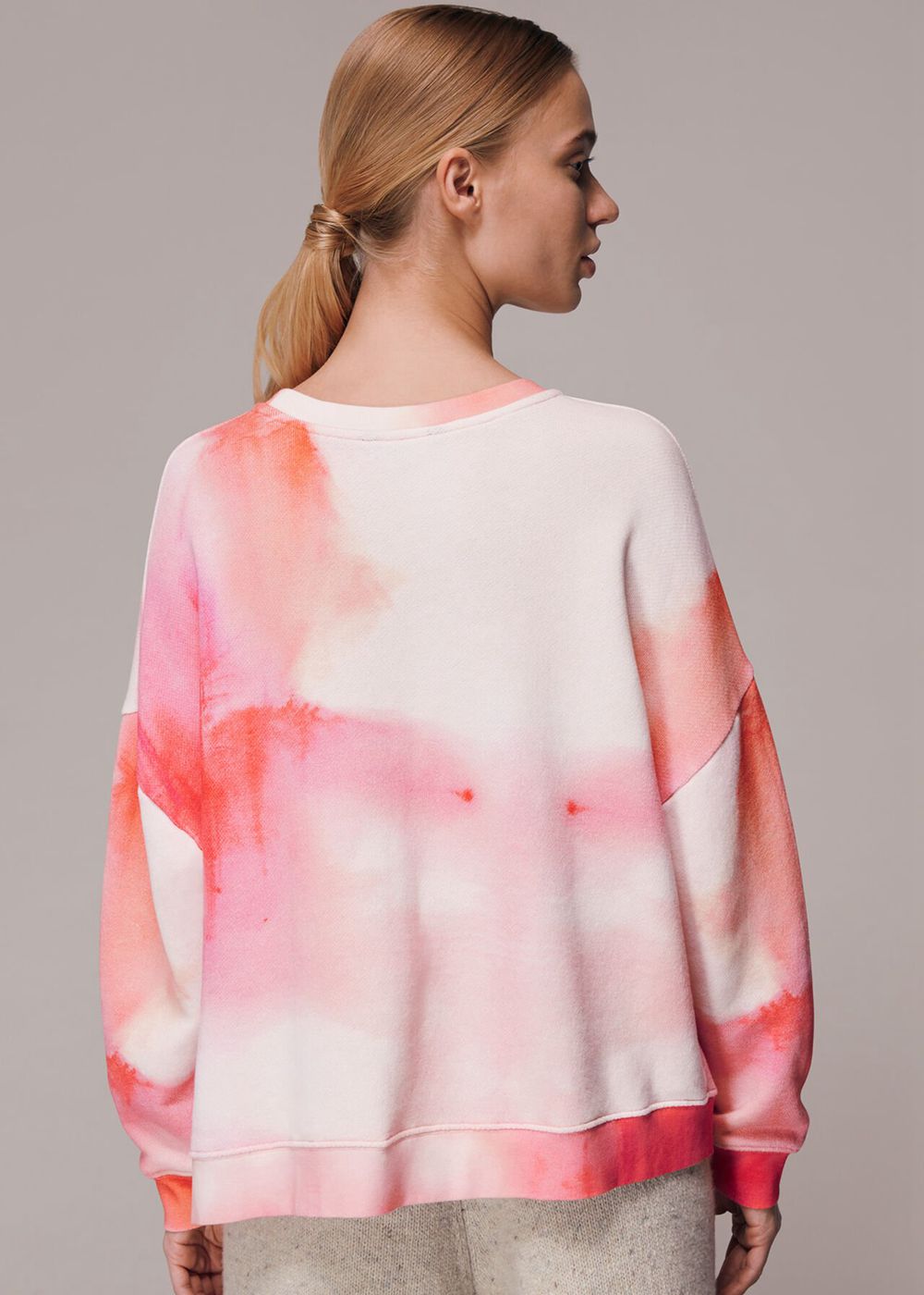 Whistles Tie Dye Cotton Sweatshirt Pink / Multicolor | US-06798AGET