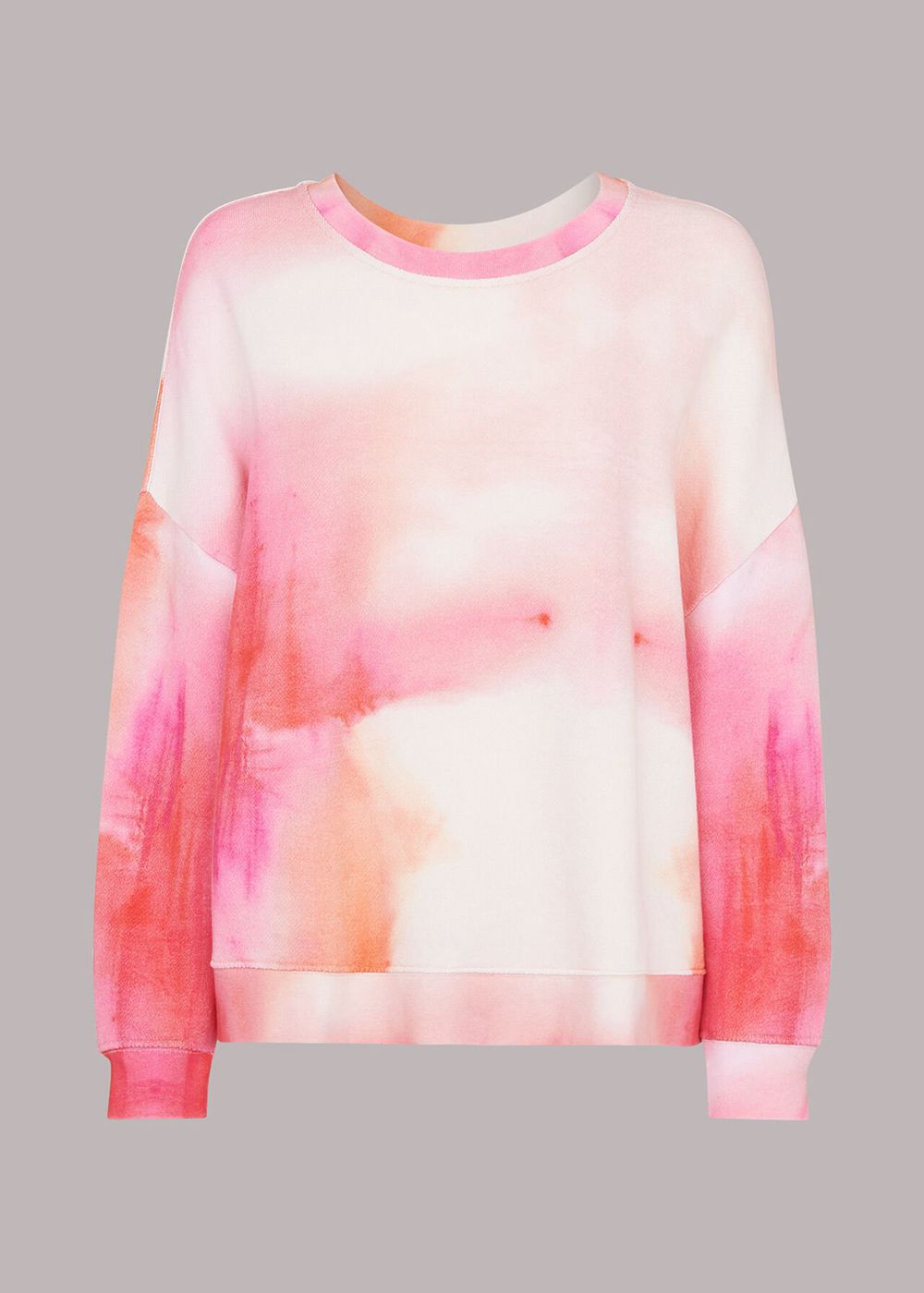 Whistles Tie Dye Cotton Sweatshirt Pink / Multicolor | US-06798AGET